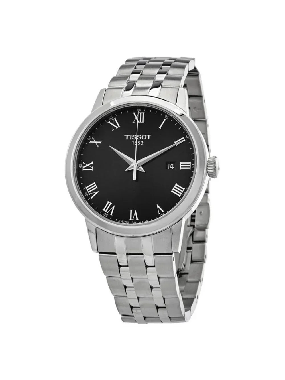 NWT Tissot T-Classic Quartz Black Dial Men's Watch
